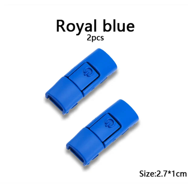 New Colorful Shoelaces Press buckle Metal Shoelace Clip Press Lock Kids Adult Shoes Accessories AF1 Sneaker Kits Metal Laces Tip LadyShow.Store