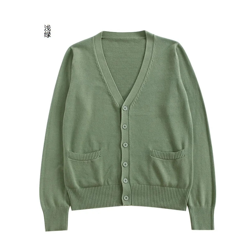 New Sweater Solid Candy Women Knit Top Fashion Female Cardigan Thin Spring Autumn Long Sleeve Adult Jacket Clothes Slim XS-2XL LadyShow.Store
