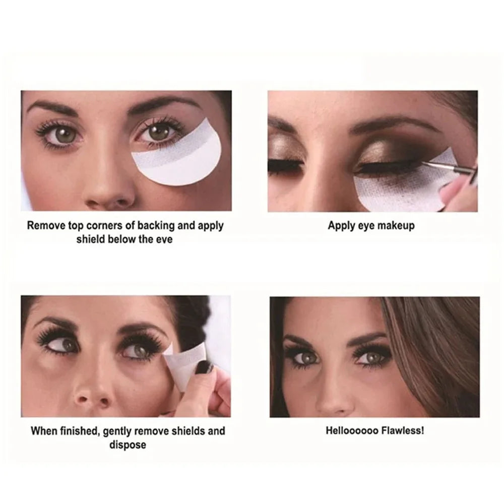 20/30/50pcs Eye Makeup Stencils Disposable Eyeshadow Stickers Eyeliner Shield Grafted Eyelashes Isolate Eyelash Removal Patches Pi-Mart