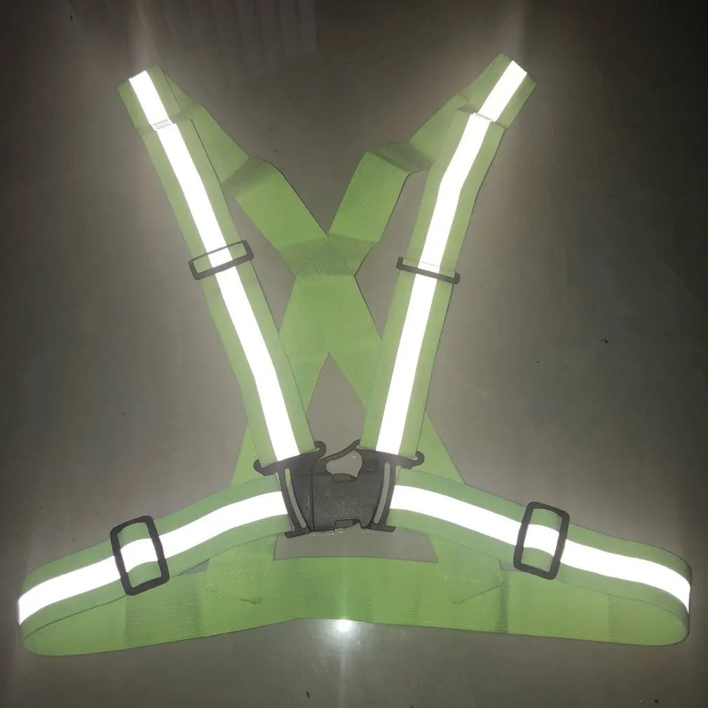 Outdoor Adjustable Safety Vests Night Walking Highlight Reflective Vest Lightweight Biking Safety Straps Running Jackets Pi-Mart