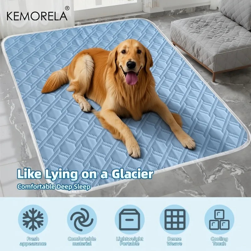 1PCS New Upgraded Ice Cooling Experience Summer Pet Cooling Mat Washable and Breathable Pet Cooling Pad All Season For Dogs Pet Pi-Mart