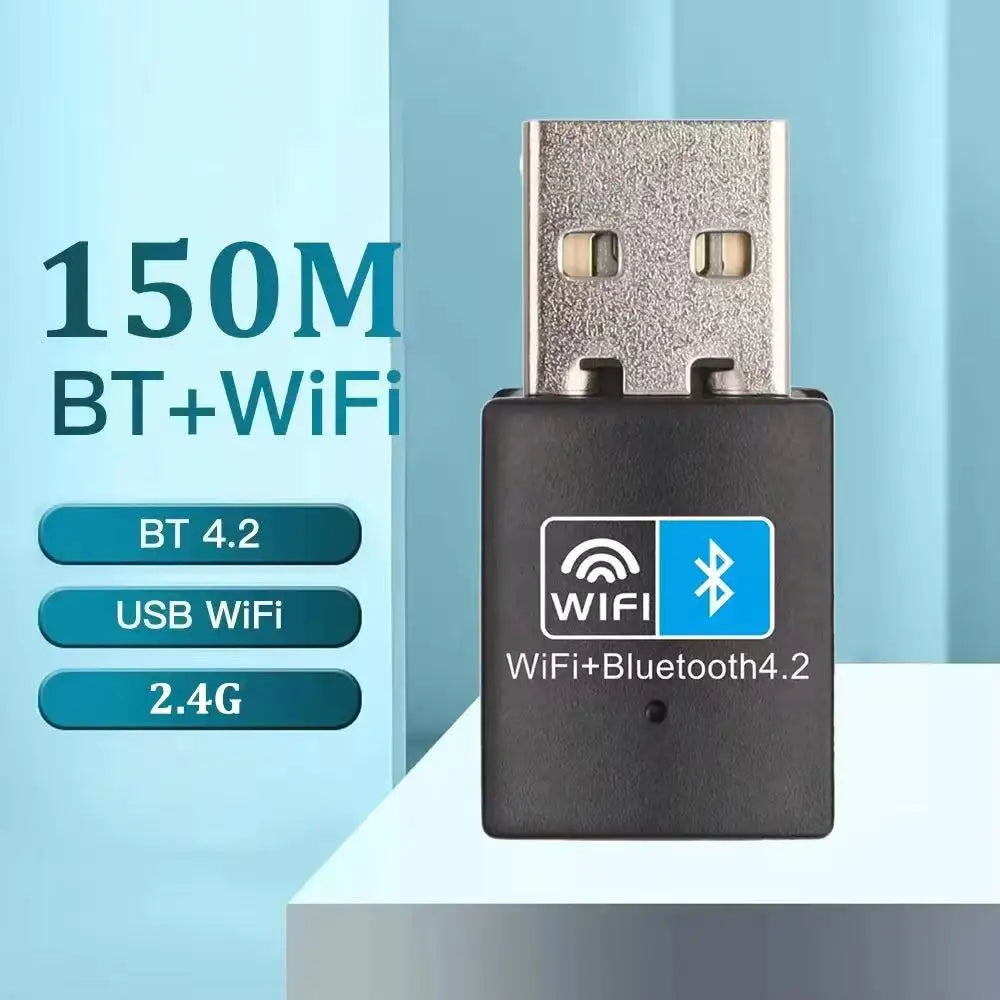 USB Wireless Wifi/Bluetooth Adapter 600Mbps Wifi Dongle Dual Band 2.4G/5G Wi-Fi Receiver for Laptop PC Pi-Mart