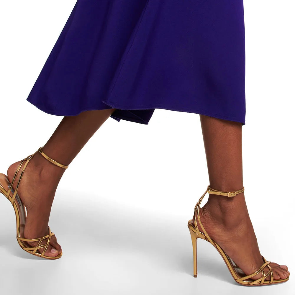 New 2026 Summer Women's Patent Leather Sandals Round Toe Open-toe Stiletto Sexy Ladies Sandals Thin High-heeled Banquet Dress Pi-Mart