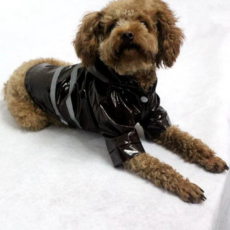 Waterproof Dog Jacket PU Dog Raincoat For Small Dogs Cats Reflective Puppy Raincape Chihuahua Yorkies Raincoat Pet Poncho Pi-Mart