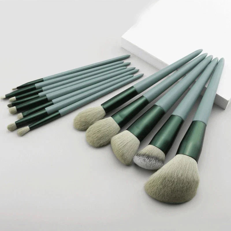 13 PCS Makeup Brushes Set, Eye Shadow, Foundation, Blush Brushes for Women, Soft Cosmetic Tools with Bag LadyShow.Store
