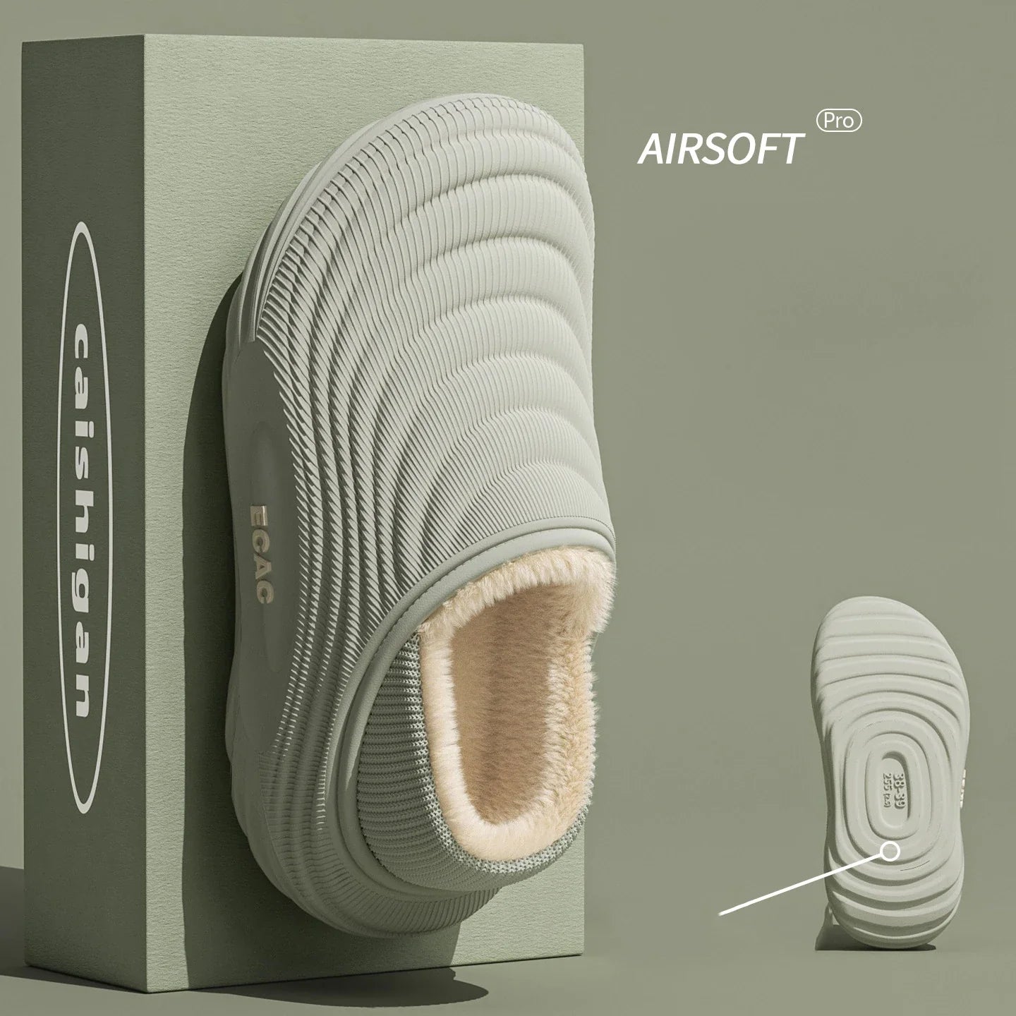 Baotou waterproof cotton slippers, home cotton shoes, winter warm and non slip couple cotton slippers LadyShow.Store