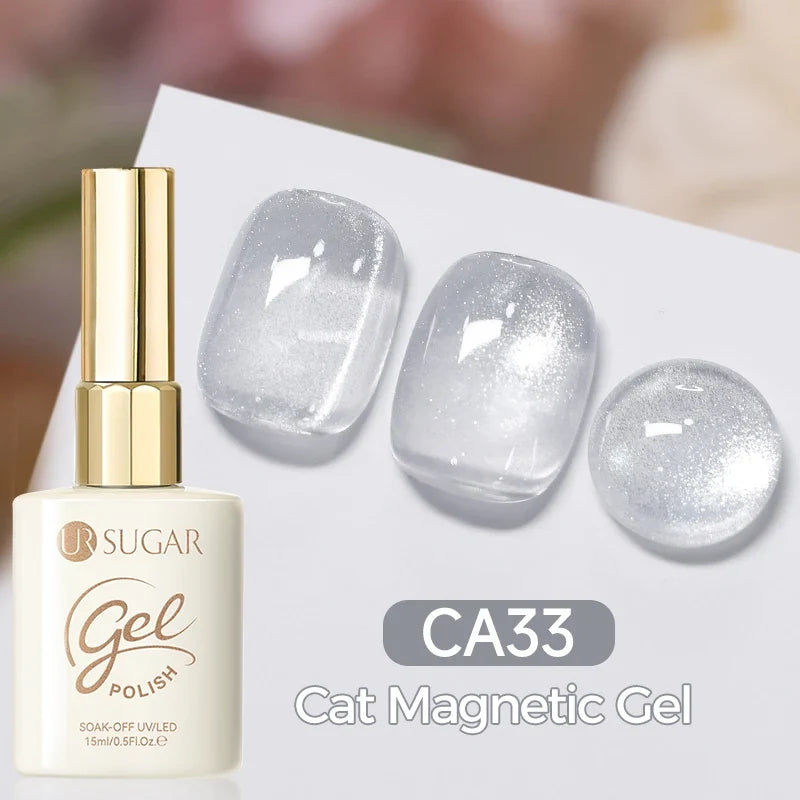 UR SUGAR 15ml Cat Magnetic Gel Nail Polish 30 Colors Semi Permanent Magnetic Gel UV/LED Soak Off Painting Vanrish Design Tri Light Beauty