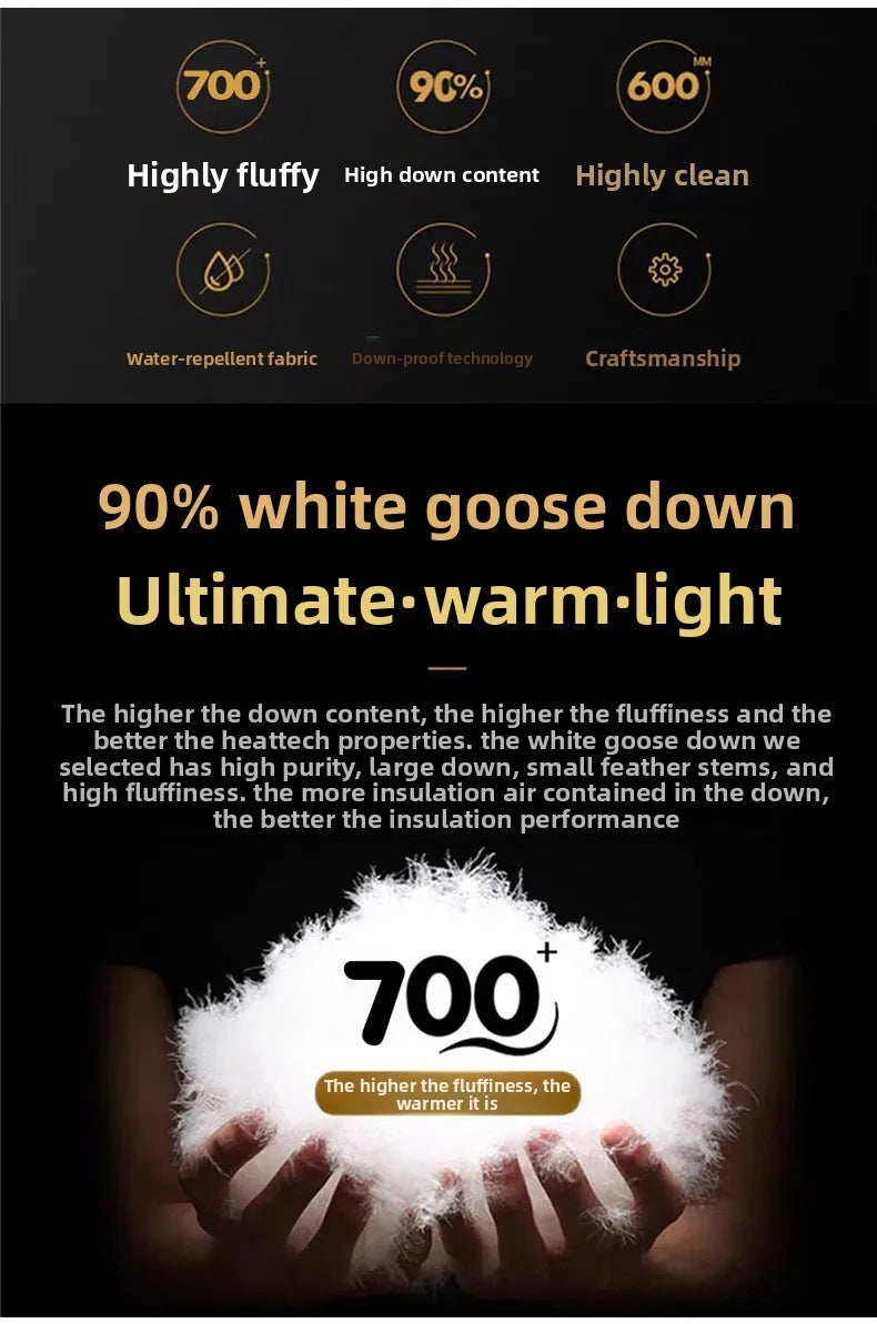 High Brand White Goose Down Jacket Coat Parka Men's Clothing Winter Padded Puffer Jackets Luxury Hooded Padding Outerwear HWY309 Pi-Mart