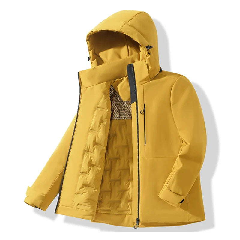 JNLN Unisex Waterproof Fleece Jackets Winter Windproof Thermal Windbreaker Men Women Hiking Camping Skiing Climbing Raincoat LadyShow.Store