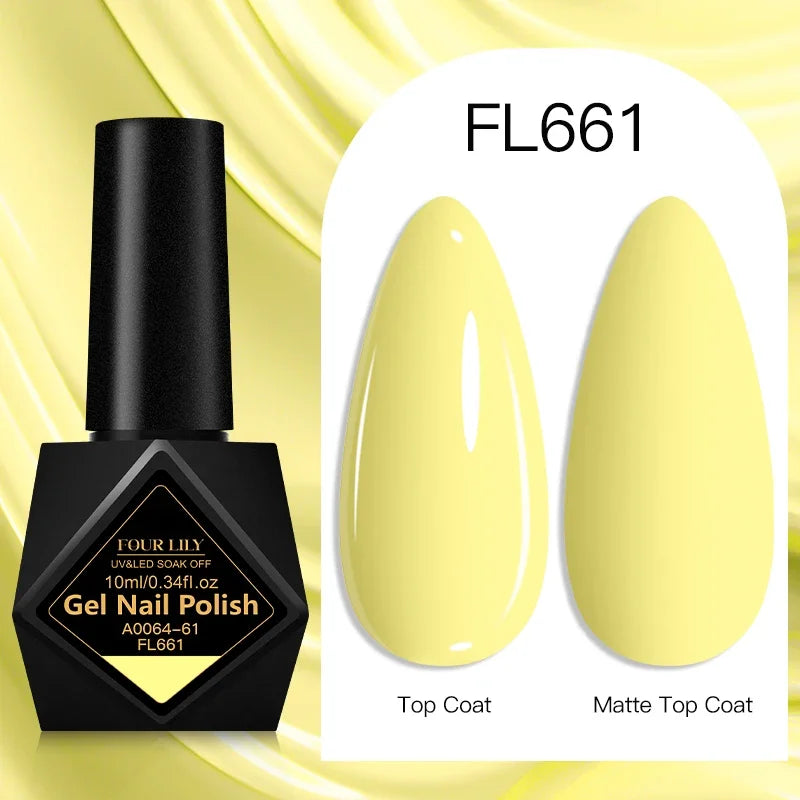 10ml Gel Nail Polish 162 Colors Nail Supplies Vernis Semi Permanent Nail Art Manicure Soak Off LED UV Gel Nail Varnishes Summer Tri Light Beauty