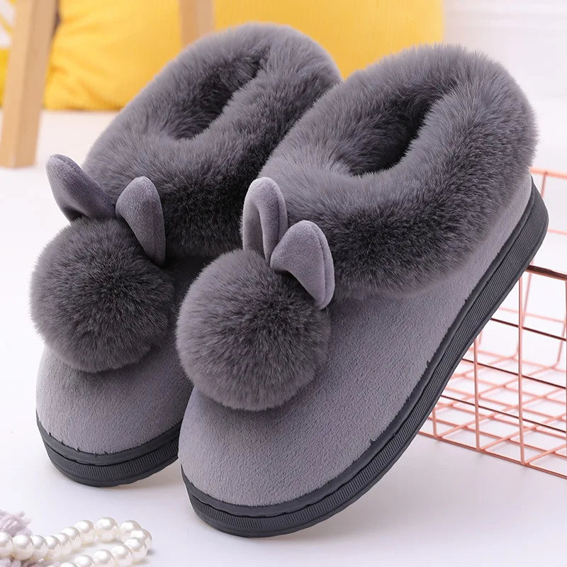 Fluffy Women's Slippers Flats Luxury Designer Woman Shoes Casual Ankle Boots Female Winter Indoor Elegant Fuzzy Fur Slides Soft LadyShow.Store