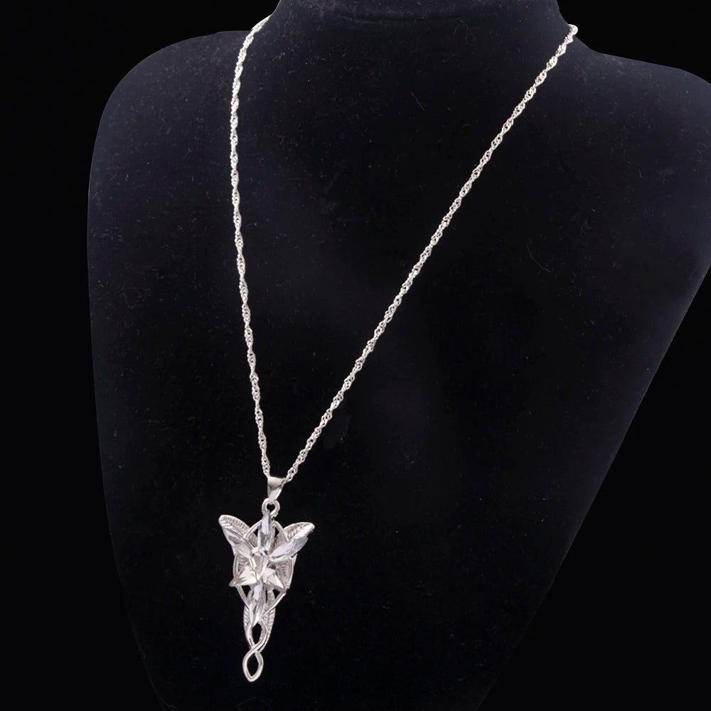 Movie The Lord Arwen Evenstar Necklace Elf Princess Arwen Twilight Star Crystal Pendant Necklaces for Women Choker Jewelry Gift Pi-Mart