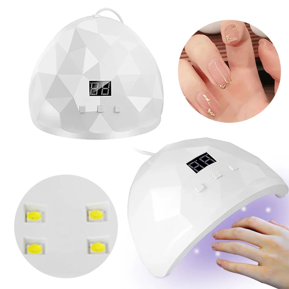 LULAA Nail Dryer Lamp UV Light For Nails Eyes Protection UV Lamp for Gel Nails Gel Nail Polish Curing Dryer Home Salon Tool Tri Light Beauty