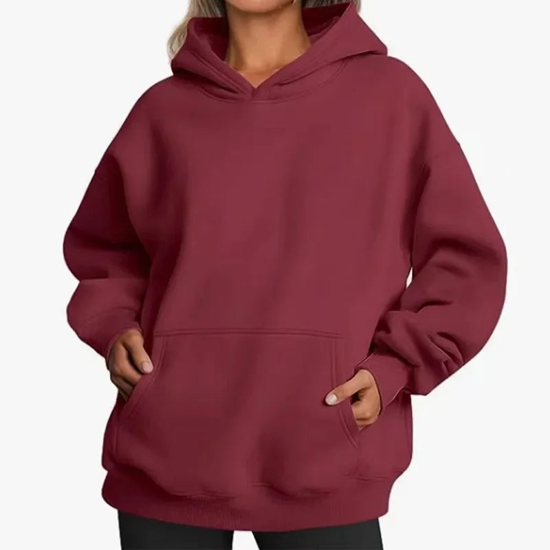 New Women Casual Hoodies Men and Women Fleece Warm Hoodies Spring Autumn Pullovers Fashion Multiple Colour Oversized Sweatshirts Pi-Mart