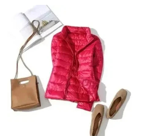 8XL Cheap Ultra Light Down Winter Warm Hooded Feather Puffer Jacket For Girl Short Spring Autumn Coat Female Women Big Size Duck LadyShow.Store
