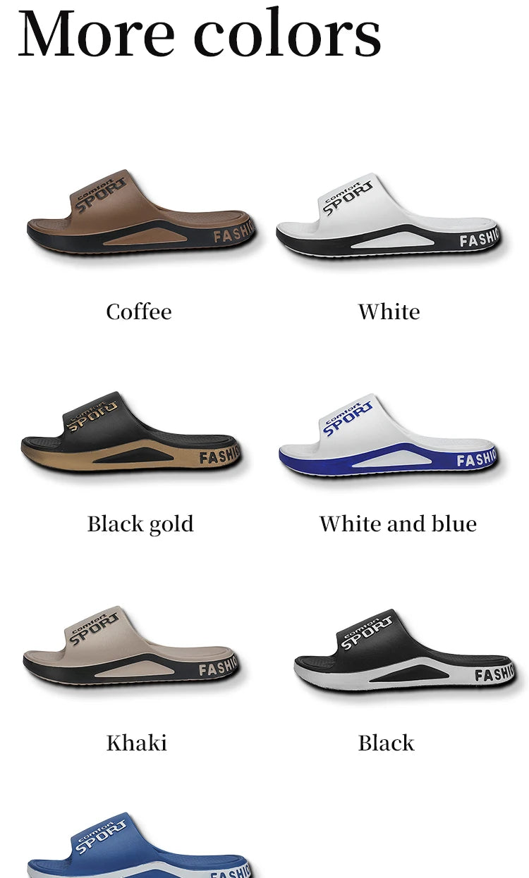 Fashion Men's Sandals Summer EVA Comfortable Anti-Slip Soft Soles House Slippers for Indoor Outdoor Wear Breathable Shower Slide Pi-Mart
