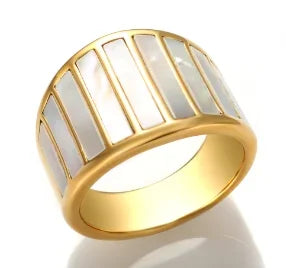 Stainless Steel Ring for Women Inlaid Zircon Rings Waterproof Romantic Fashion Jewelry Pi-Mart