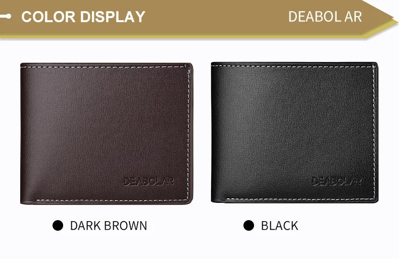 Pu Leather Men Short Wallet Thin Style Folding Young Men Credit Card Holder Wallet Pi-Mart