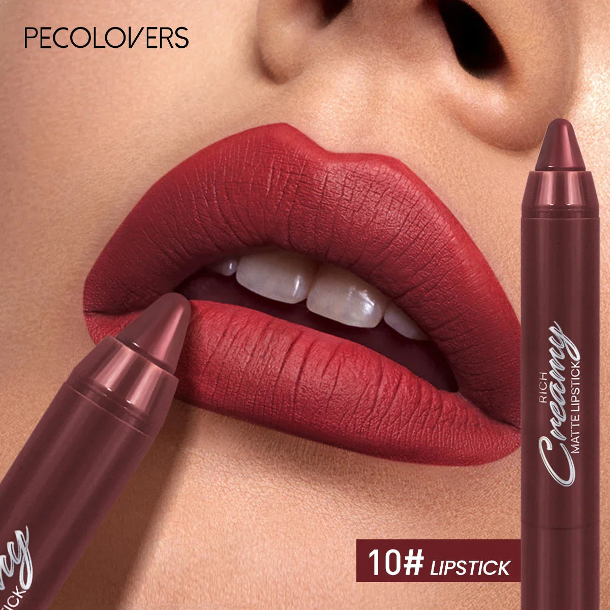 Multiple Colors Matte Lip Liner, Use As Lip Liner and Lipstick, Easy To Accurately Apply, Waterproof Long-lasting Non-stick LadyShow.Store