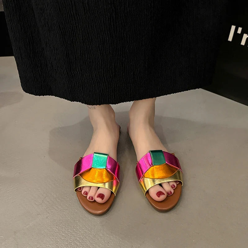 New Summer Designer Women'S Solid Color Fashion Slippers Zapatos De Mujer Women'S Shoes Slippers Women Slippers Women Shoes LadyShow.Store