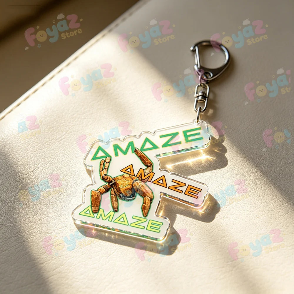 Rocky Amaze Amaze Keychains for Accessories Bag Charm Project Hail Mary Mission Crest Keyrings Jewelry Fans Gifts Pi-Mart