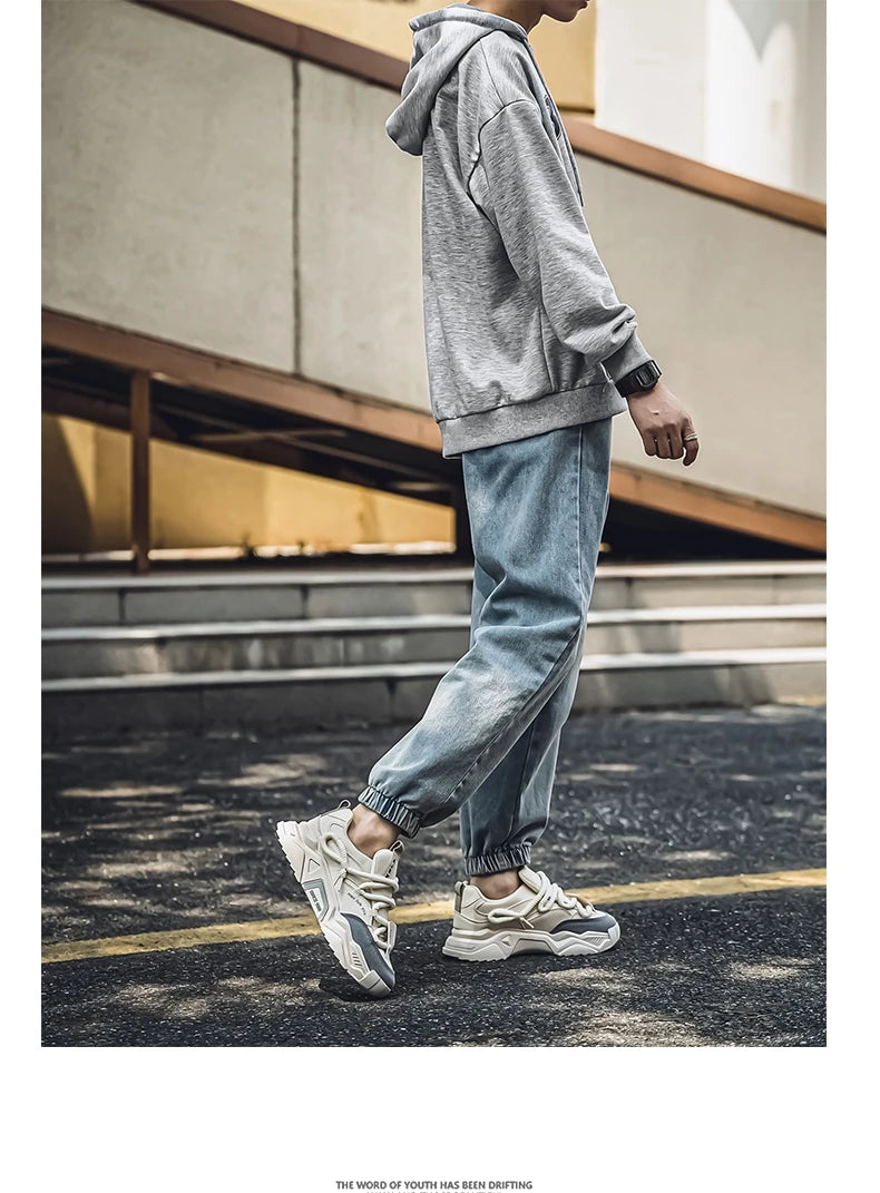 New Men's Casual Sneakers 2025 Spring Fashion Versatile Low-Top Skateboard Shoes for Men Suitable for Outdoor Sports Pi-Mart