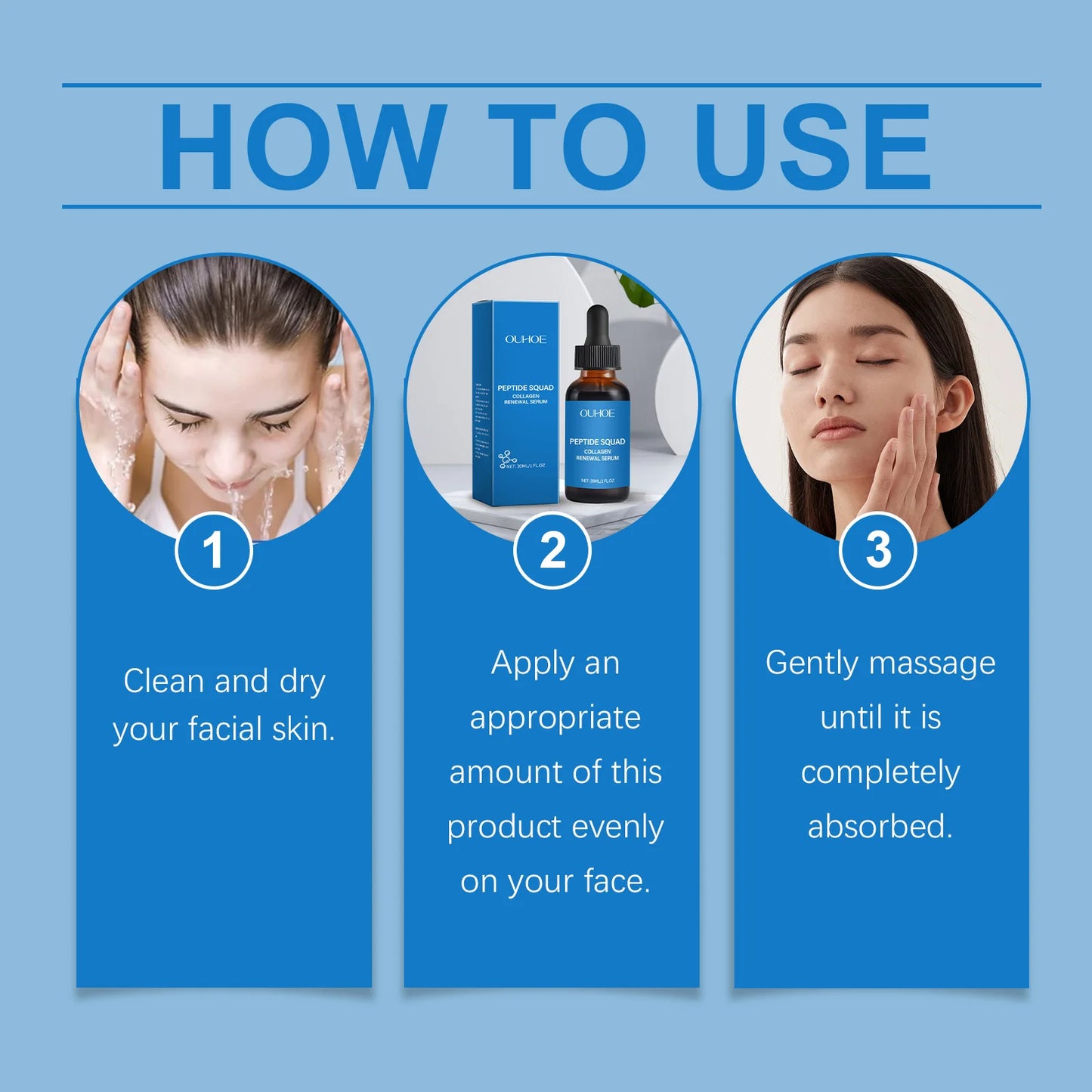 Collagen Polypeptide Essence Fade Fine Lines Lifting Firming Moisturizing Skin Care Tightening Skin Nourishing Facial Serum Pi-Mart