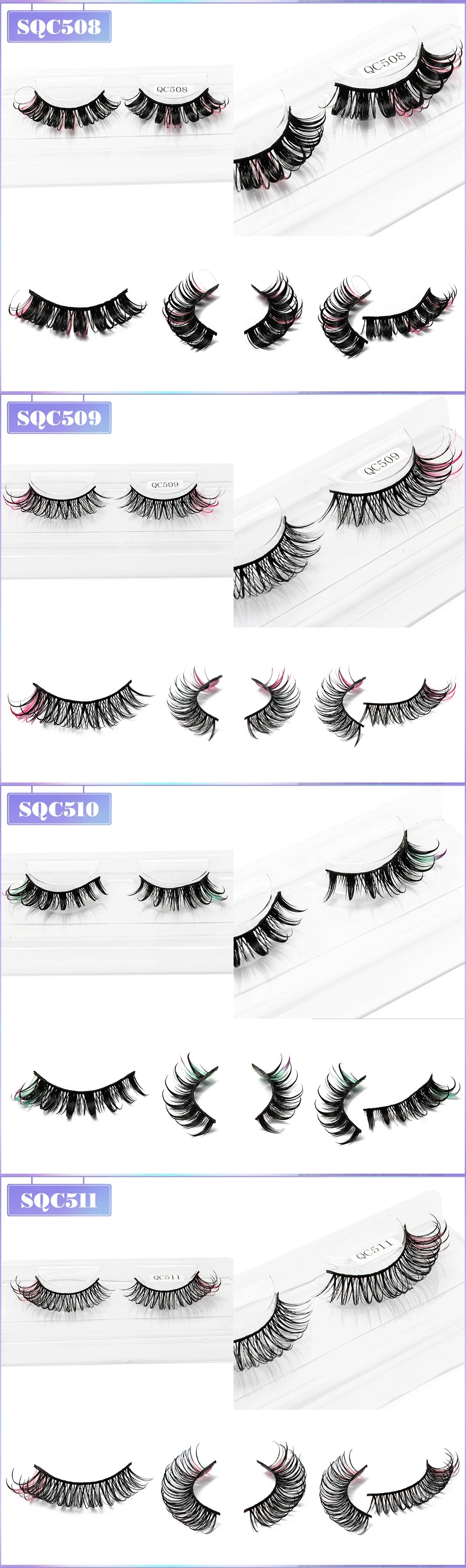 Yiernuo 1/5 Pairs Cosplay Anime Eyelashes Manga Lashes Dramatic Fairy Clusters Lashes Wet Look Lashes Pi-Mart