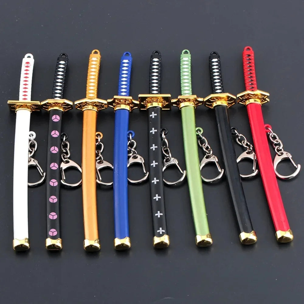 Mini Samurai Sword Keychain Anime Scabbard Key Ring Katana Buckle Key Chain for Men Women Cosplay Toy Jewelry Gift Pi-Mart