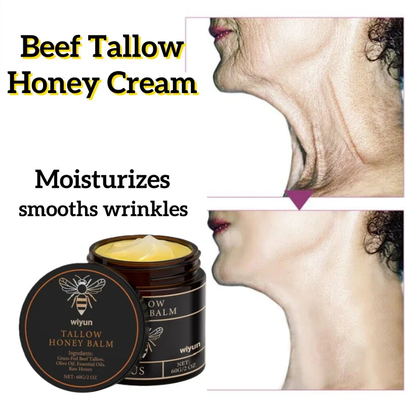 Tallow Honey Cream Glow Hydrating Skin Improve Elasticity Soft Bleaching Improve Dullness Firming Face Body Moisturizer Lotion Tri Light Beauty