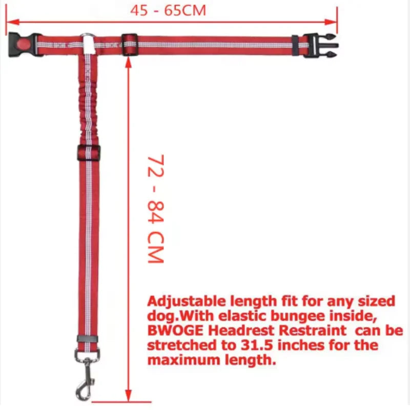 Reflective Pet Dog Car Seat Belt Puppy Collar Walking Travel Car Accessories Cat Leash Harness for Small Dogs Pet Car Supplies Pi-Mart
