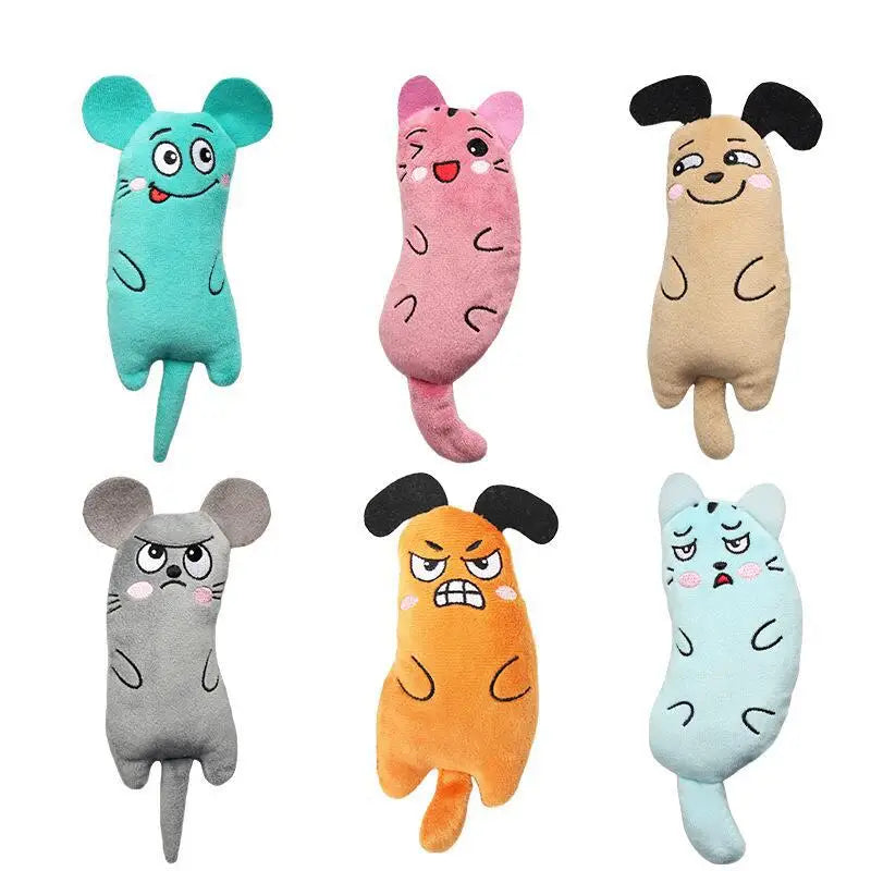 Funny Pet Plush Catnip Toy Cat Expressive Mouse Toys Interactive Cat Toy Kitten Bite Resistance Toy Pet Accessories Pi-Mart