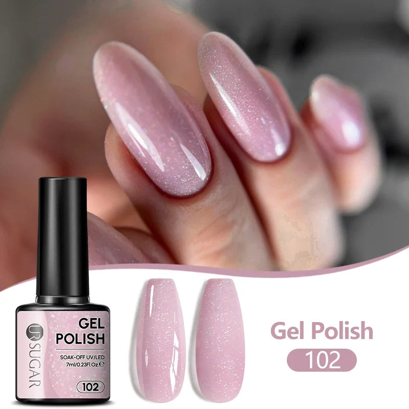 UR SUGAR 7ML Nail Gel Fresh Macaron 107 Colors All For Manicure Semi Permanent Soak Off LED UV Long-Lasting Nail Art Varnish Tri Light Beauty
