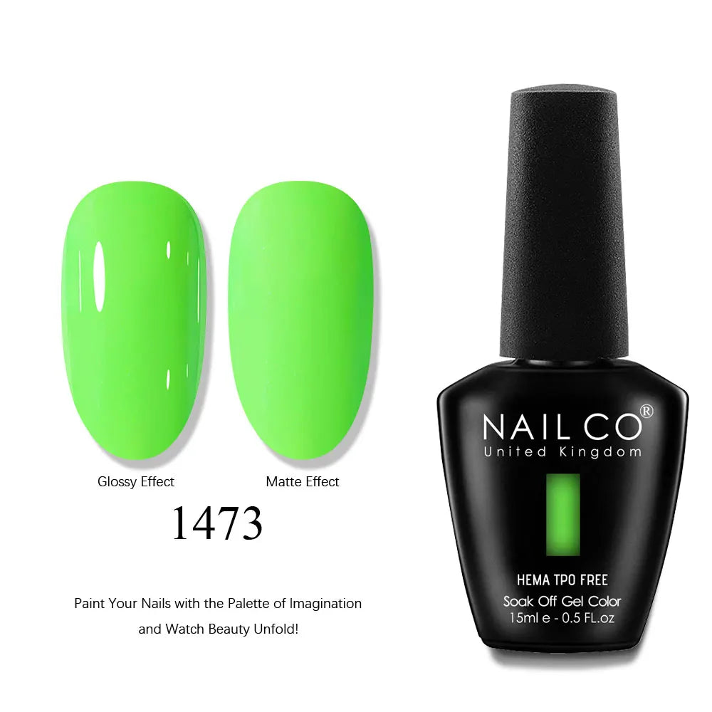 NAILCO 15ml Nails Art Gel Lack Polish Summer Hybrid Nail Varnish Manicure UV Top Coat Base HEMA TPO FREE Esmalte Nail Gel Polish Tri Light Beauty