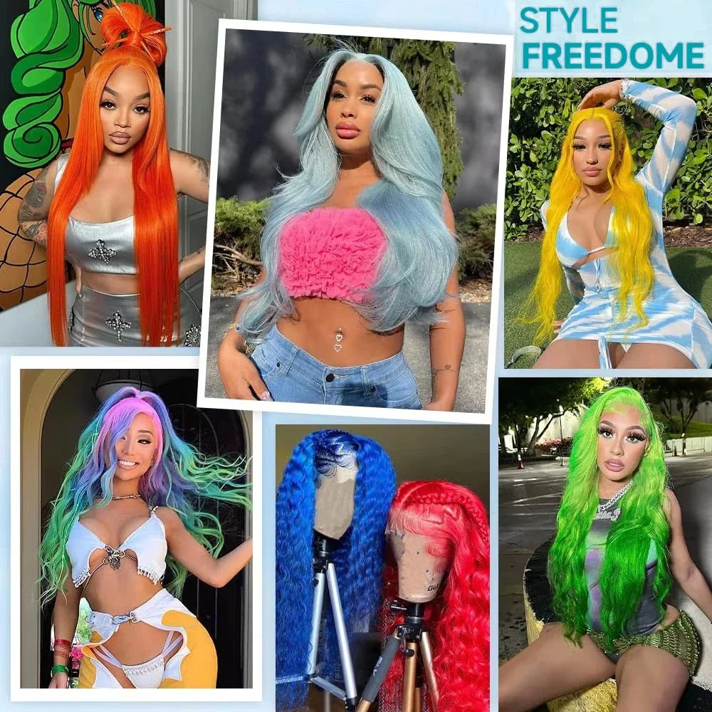 613 Human Hair Wig 13x6 Body Wave Blonde HD Lace Frontal Wig Pre Plucked 13x4 Transparent Lace Front Wigs For Women 200% Density LadyShow.Store