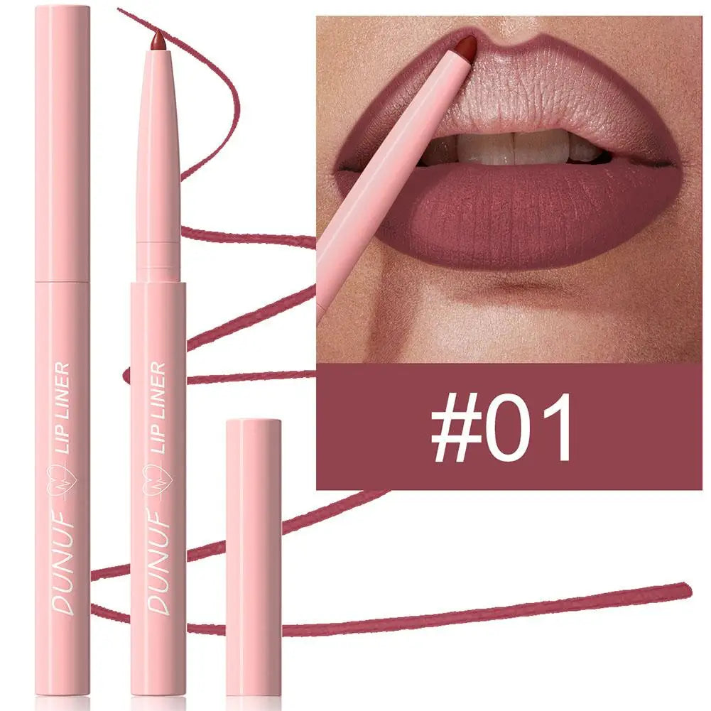 6Pcs Velvet Matte Lip Liner Pencil Set High Pigment Smooth Silky Texture Easy to Color & Define Lip Contours Daily Lip Makeup Pi-Mart