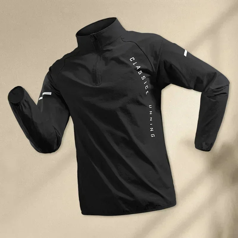 Men Running Jackets Gym Zipper Hooded Sport Jacke Jogging Training Fitness Sweatshirt Casual Running Sportswear LadyShow.Store