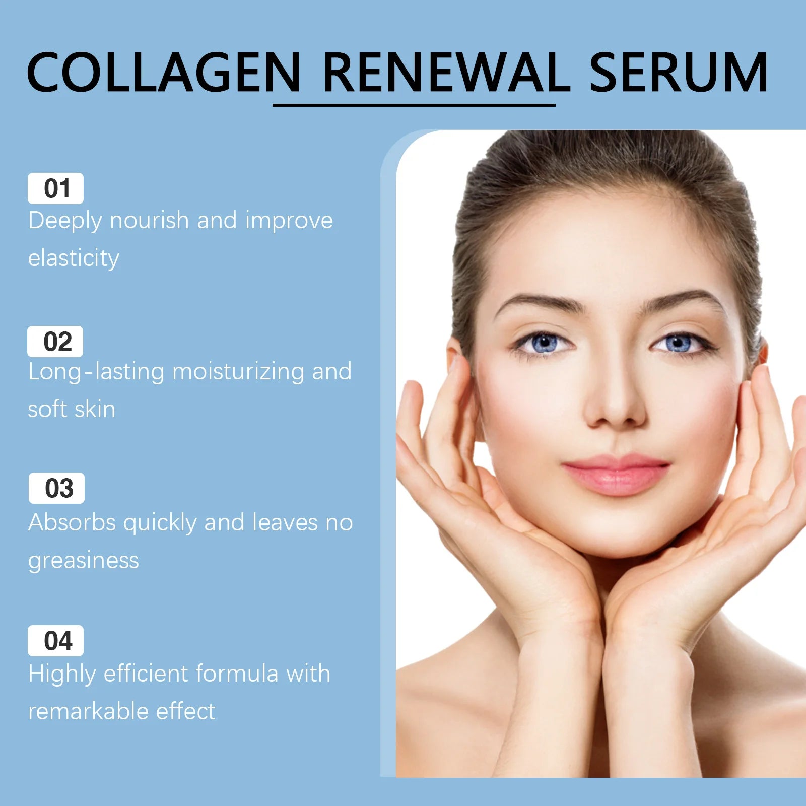 Collagen Polypeptide Essence Fade Fine Lines Lifting Firming Moisturizing Skin Care Tightening Skin Nourishing Facial Serum Pi-Mart