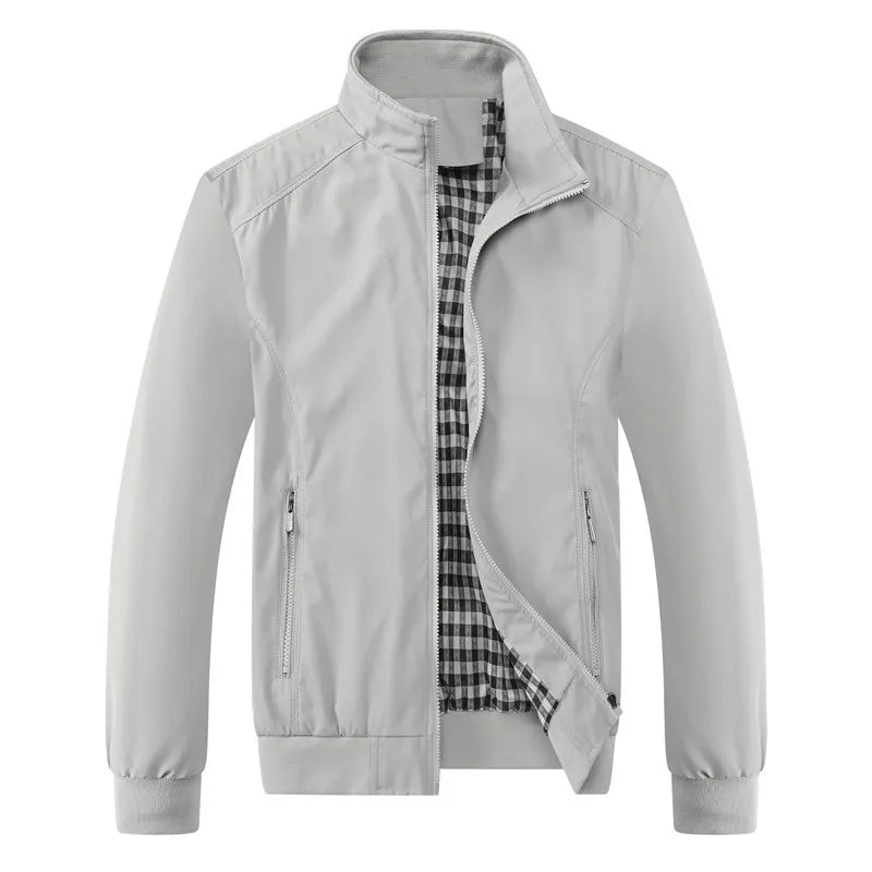 2025 Spring Autumn Casual Solid Fashion Slim Bomber Jacket Men Overcoat New Arrival Baseball Jackets Men's Jacket M-6XL 8XL Top LadyShow.Store