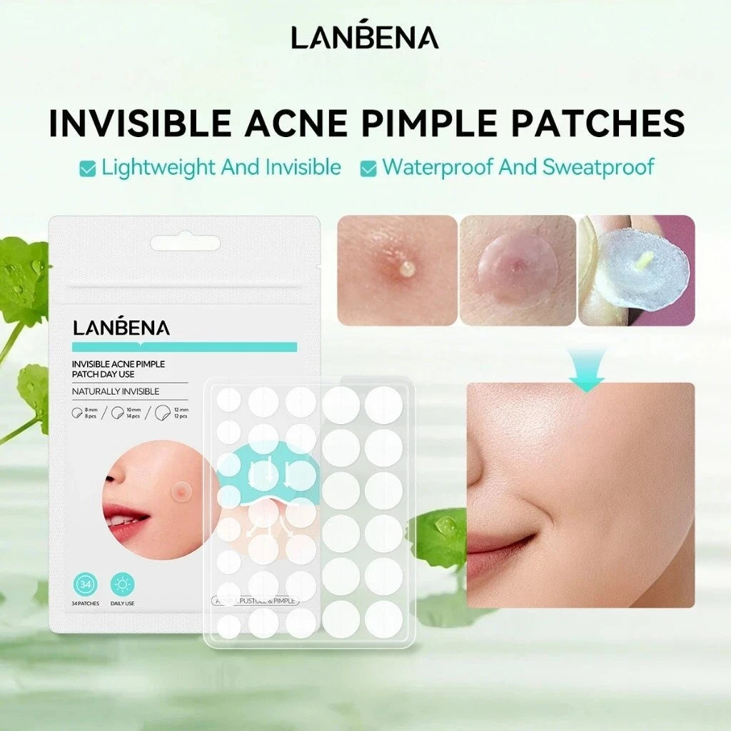 LANBENA Acne Pimple Patch Daily Use and Night Use Invisible Acne Stickers Blemish Treatment Acne Concealer Makeup Pi-Mart