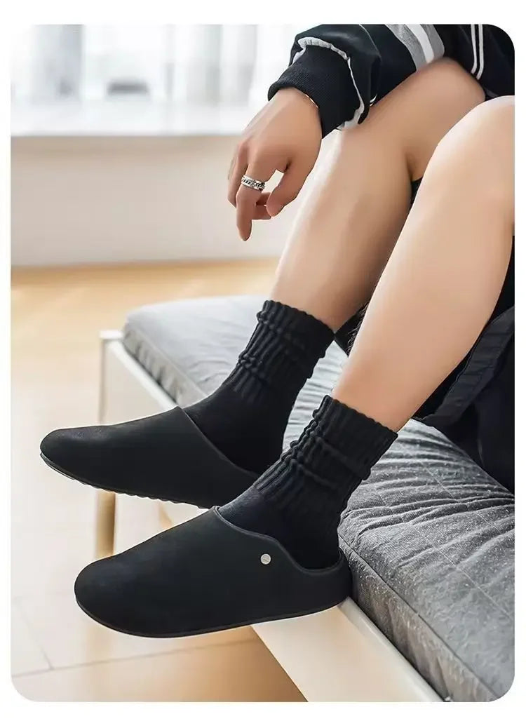 Unisex Closed Toe Mule Slippers Spring Autumn Slip On Soft Sole Casual Shoes for Outdoor Office Home Pi-Mart