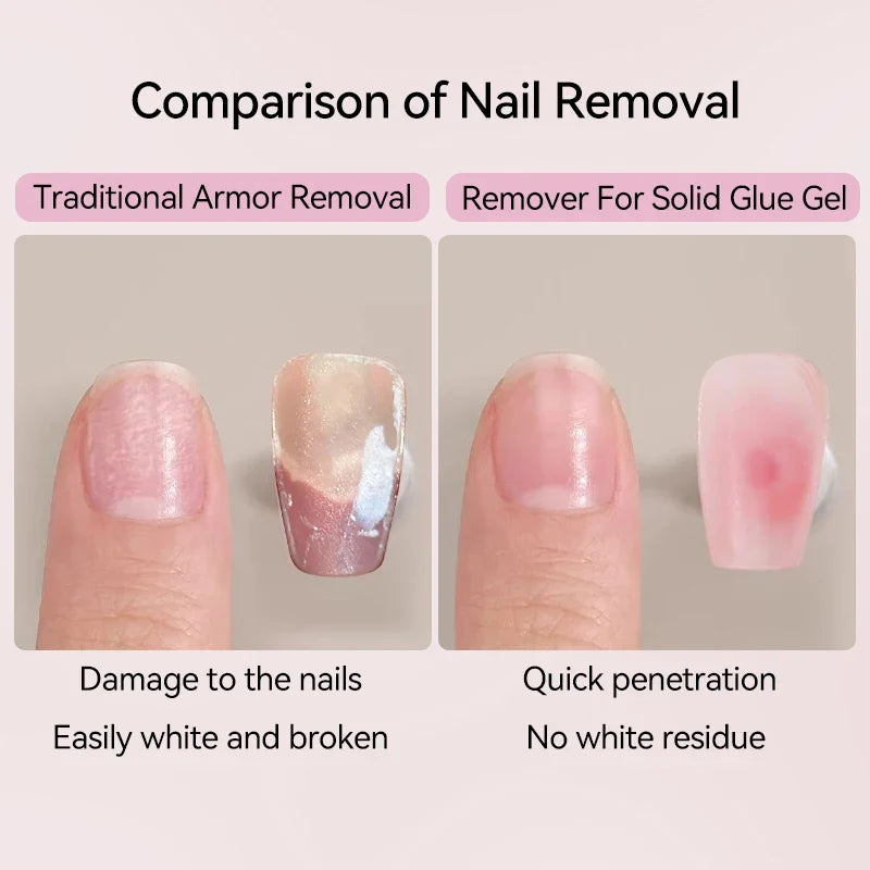 UR SUGAR 15ml Remover For Solid Tips Gel False Nail Tips Solid Adhesives Gel Remover Press On Nails Gel Fake Tips Remover Tools Tri Light Beauty
