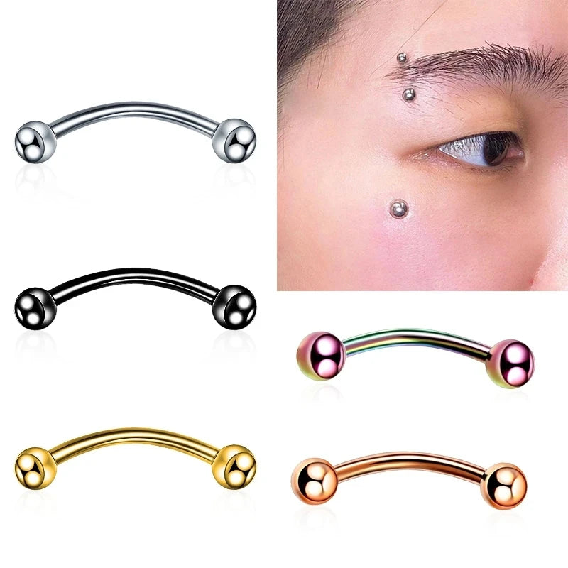 1PC metal Horseshoe Fake Nose Ring C Clip Septum Lip stainless steel Real Piercing Nose Rings Hoop For Women Men Jewelry Pi-Mart