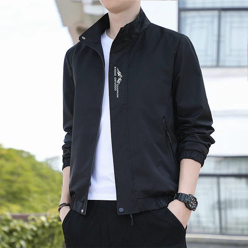 Autumn Lightweight Hooded Cargo Jacket Men Outdoor Windproof Coats Man Korean Fashionable Handsome Casual Hiking Jackets for Men LadyShow.Store
