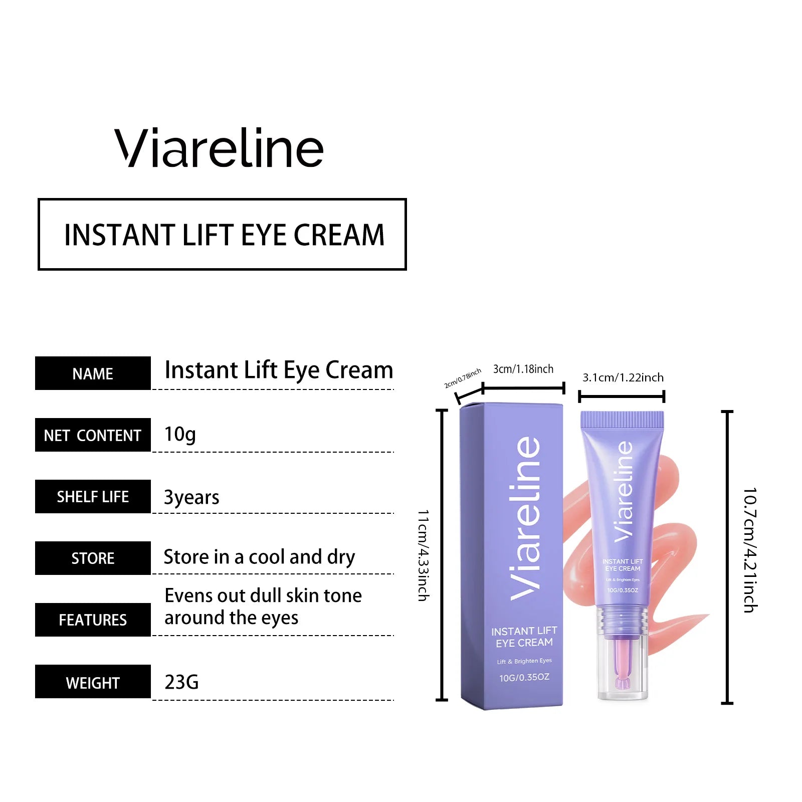 Instant Lift Eye Cream Collagen Eye Brightening Moisturizer Hydrating Under Eye Care For Dark Circles Dryness Eye Skin Care Pi-Mart