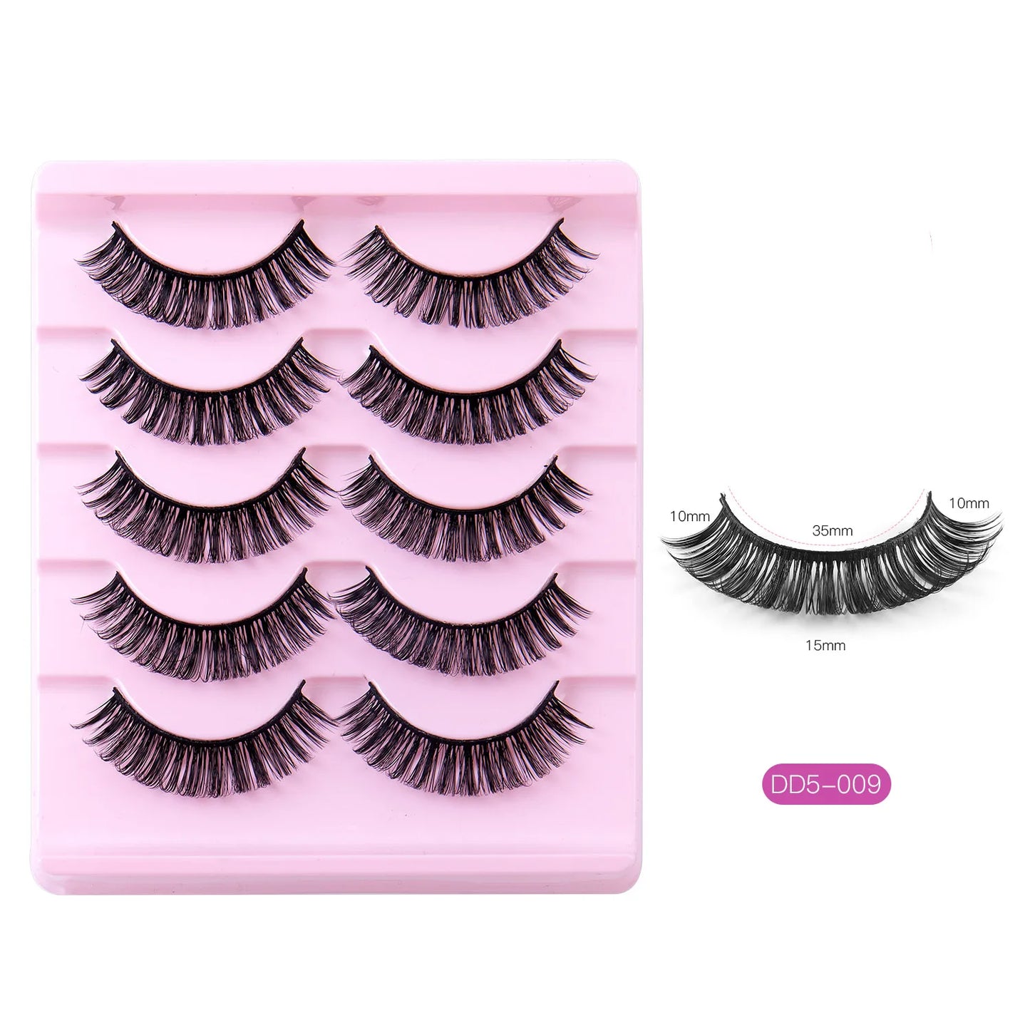 Fashion Russian Strip Lashes 2/5/10 Pairs 3D Mink Lashes Natural Eyelashes Dramatic False Eyelashes Wholesale Eyelash Extension Pi-Mart
