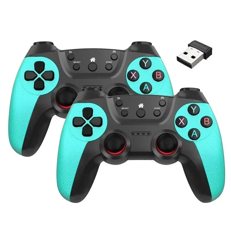 2Pcs Wireless Controller For PC Wireless Game Controller Hand Joystick For Television Computer Androids PC 2.4G Gamepad Remote Pi-Mart
