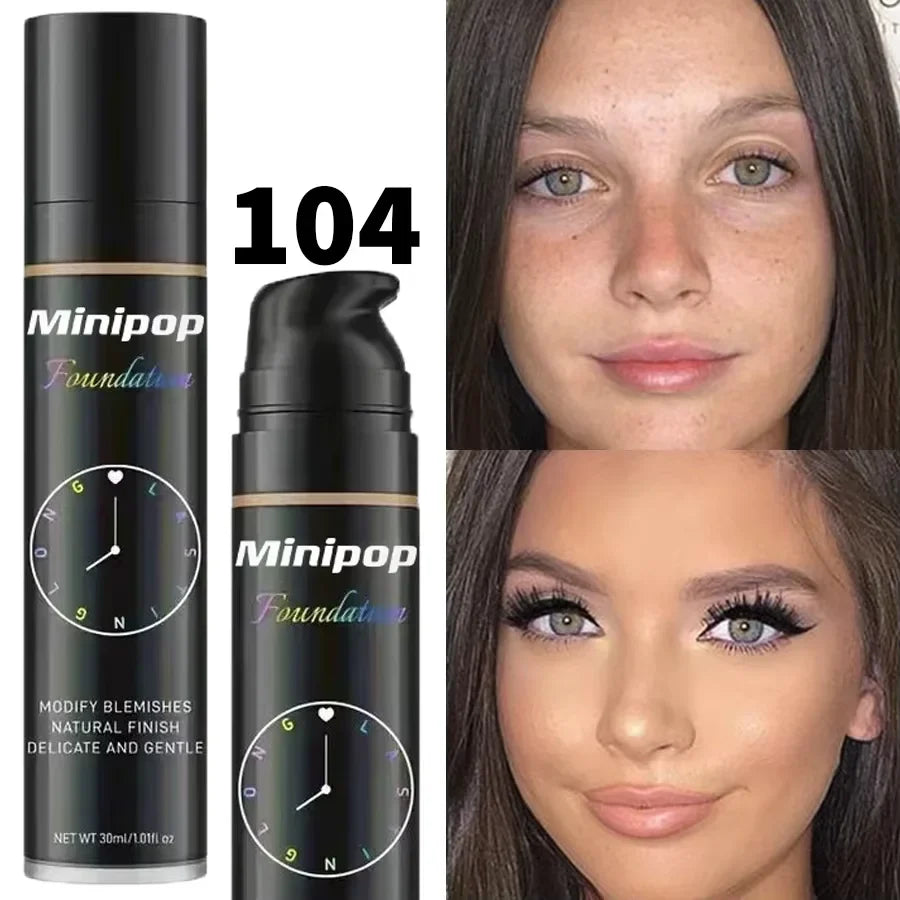 8-Color Liquid Foundation Makeup Set Waterproof Sweat-Resistant Concealer Professional Korean Style Face Base for Flawless Look LadyShow.Store