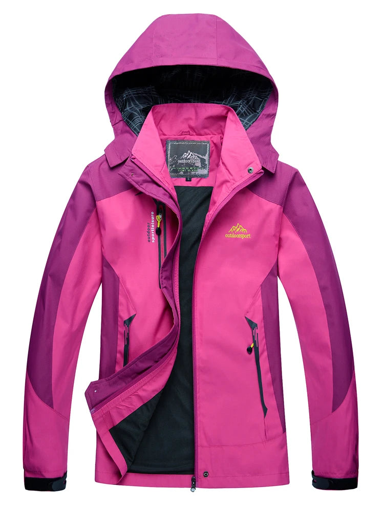 TRVLWEGO Women's Waterproof Hiking Jacket Windproof Windbreaker Camping Hunting Climbing Trekking Fishing Coat Outdoor Clothing Pi-Mart