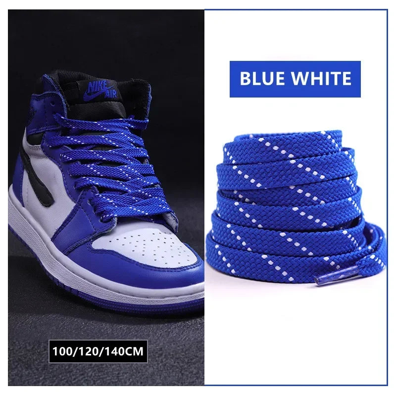 Classic Shoelaces for Sneakers Flat Mixed-colors Shoe laces AF1/AJ Shoelace Elastic Laces Shoes 100/120/140CM Strings 1Pair Pi-Mart